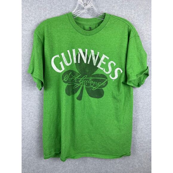 Guinness Stout Shirt Men's M Green Short Sleeve Beer Brewery Irish Pub Bar - Picture 1 of 9